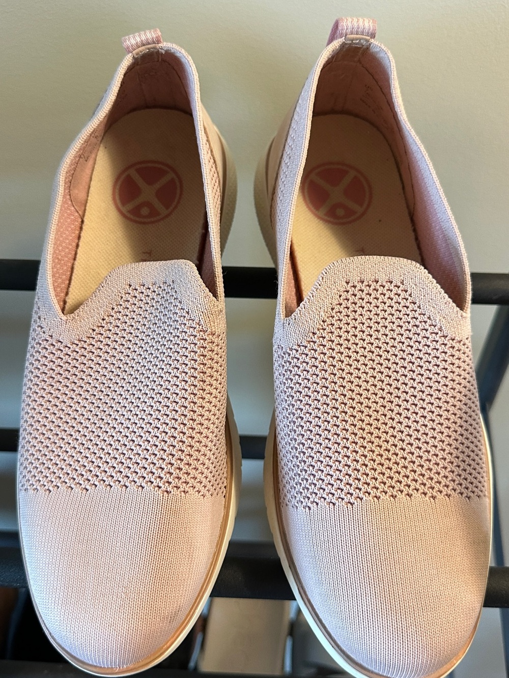 Hush Puppies Light Pink Slip-On Knit Sneakers